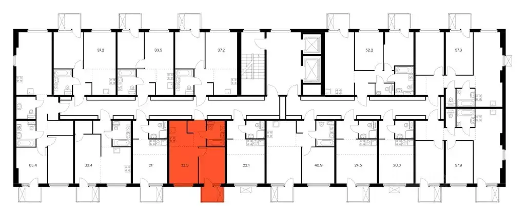 1-к кв. Татарстан, Казань Нокса Парк жилой комплекс, 1 (33.5 м) - Фото 1
