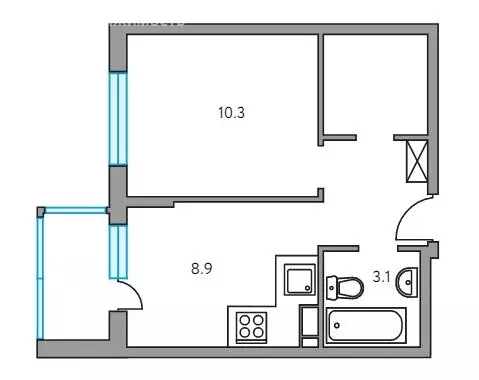 1-комнатная квартира: Мытищи, Тенистый бульвар, 9 (32 м) - Фото 1