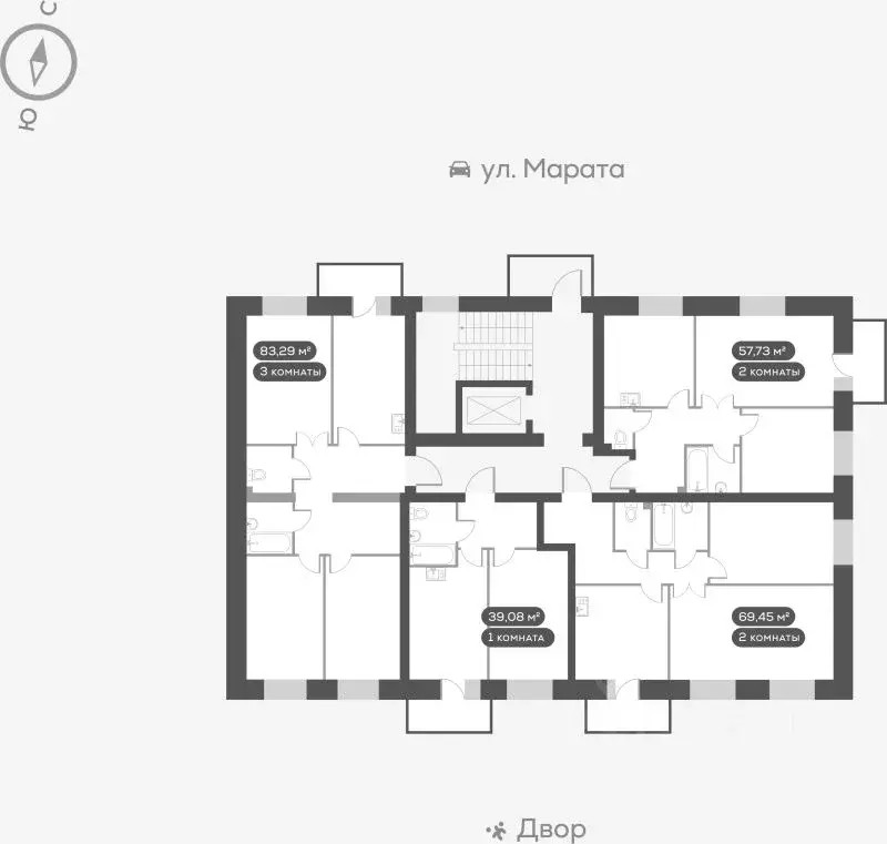 2-к кв. Красноярский край, Красноярск ул. Менжинского, 10Г (58.3 м) - Фото 1