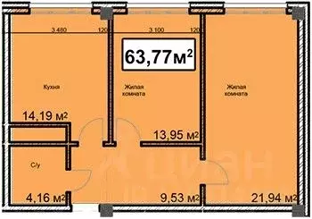 2-к кв. Ставропольский край, Ессентуки ул. Благодатная, 28 (63.77 м) - Фото 0