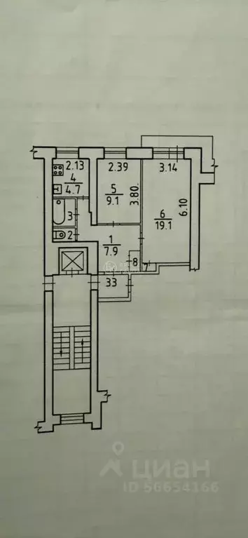 2-к кв. Новосибирская область, Новосибирск ул. Никитина, 64 (45.8 м) - Фото 2