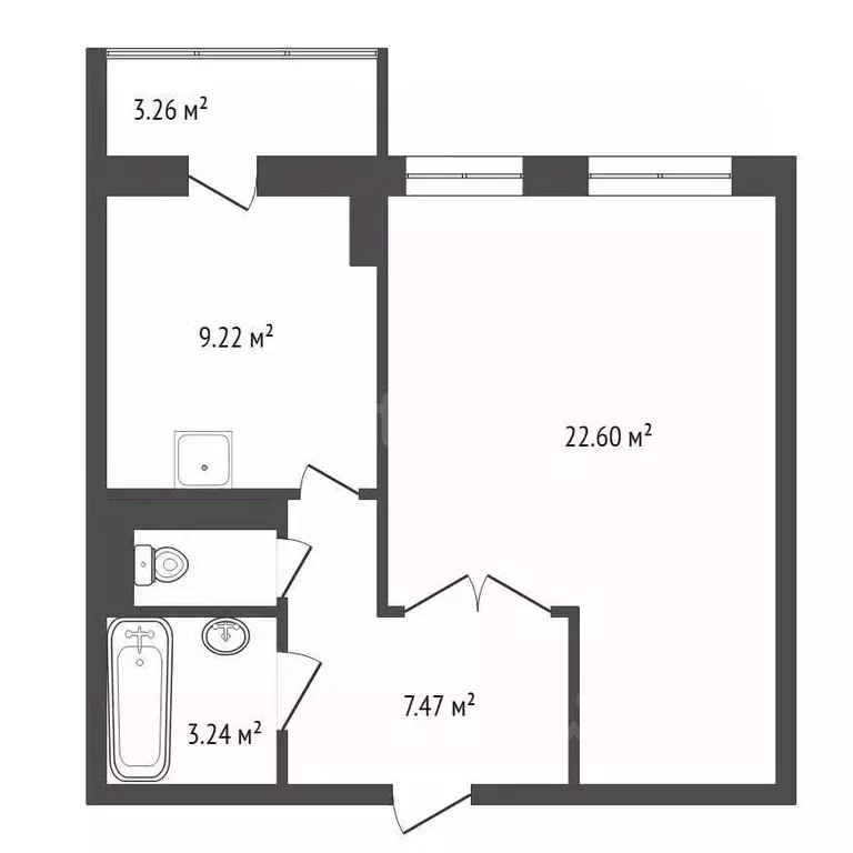 1-к кв. Красноярский край, Красноярск ул. Республики, 37А (43.7 м) - Фото 2