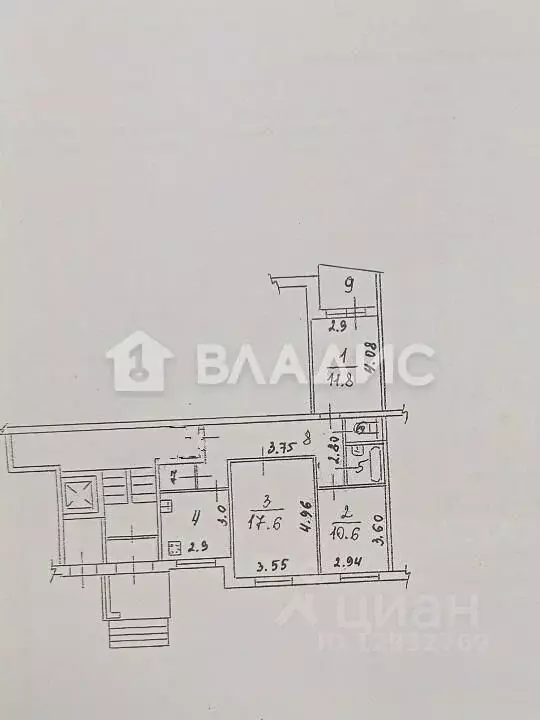 3-к кв. Пензенская область, Пенза ул. Лядова, 40 (65.1 м) - Фото 1
