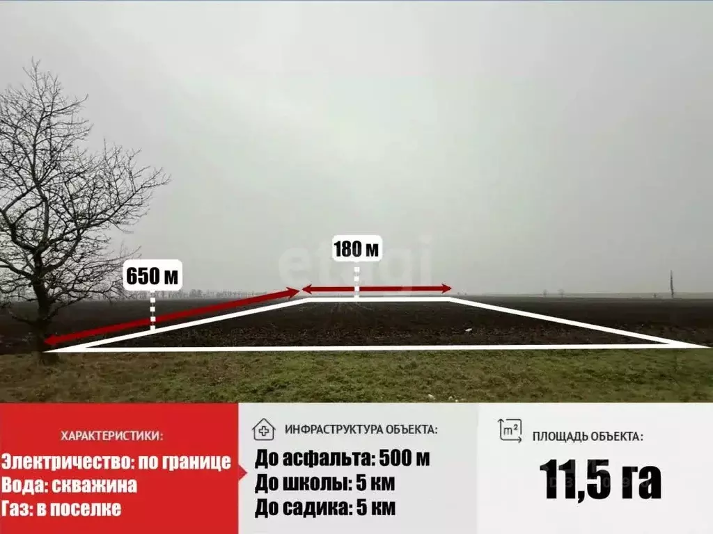 Участок в Крым, Симферопольский район, с. Журавлевка  (1153.45 сот.) - Фото 2