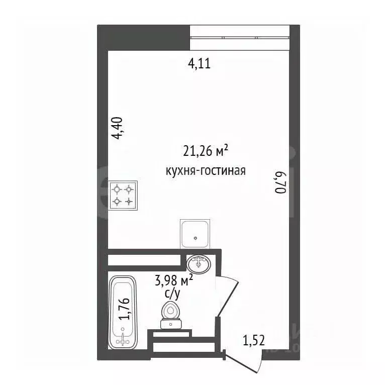 Студия Башкортостан, Уфа ул. Софьи Перовской, 56А (25.0 м) - Фото 2