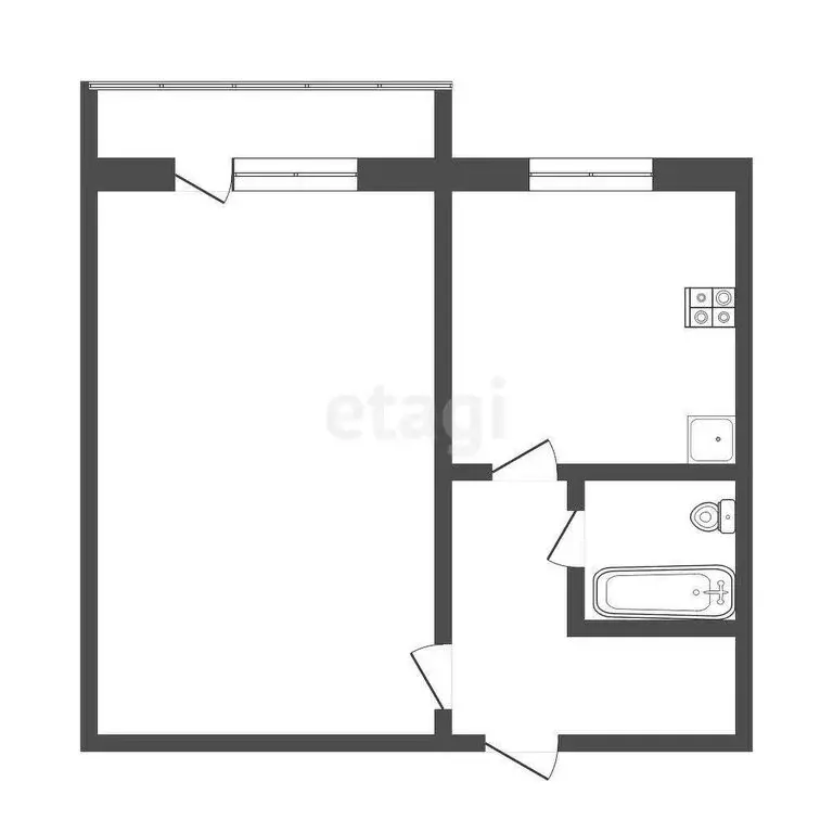 1-комнатная квартира: Челябинск, улица Румянцева, 2В (33 м) - Фото 0
