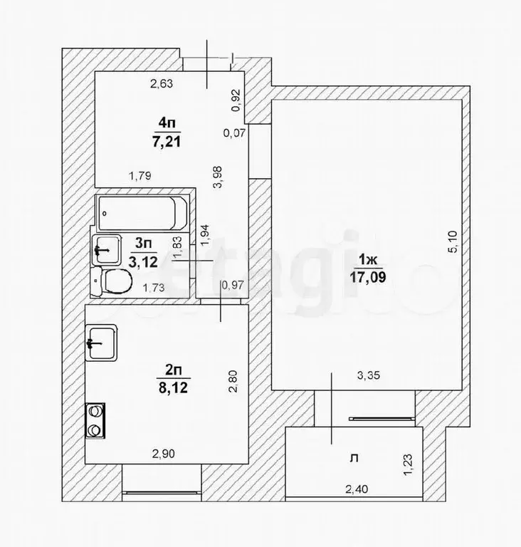 1-к. квартира, 35,5 м, 9/9 эт. - Фото 0