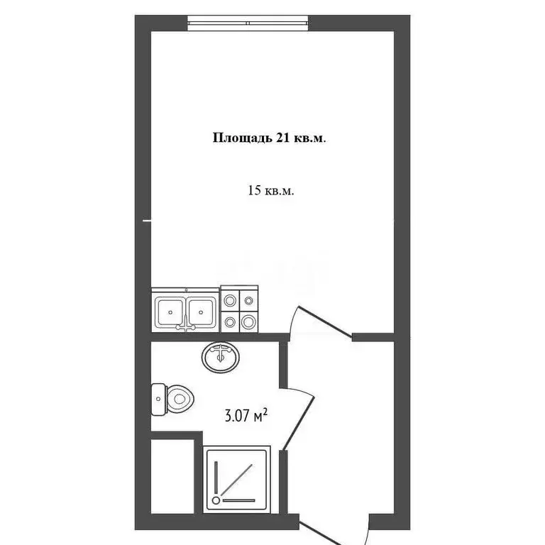 Квартира-студия: Санкт-Петербург, проспект Крузенштерна, 4 (19.6 м) - Фото 1