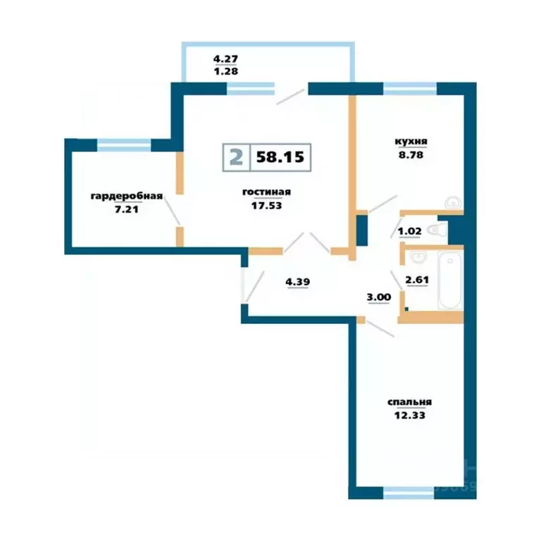 2-к кв. Красноярский край, Красноярск Нанжуль-Солнечный мкр, ... - Фото 1