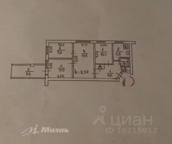 4-к кв. Севастополь ул. Павла Корчагина, 40 (63.1 м) - Фото 1