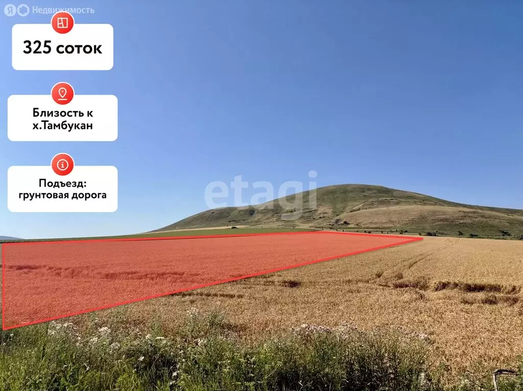 Участок в хутор Тамбукан, Молодёжная улица (325 м) - Фото 2