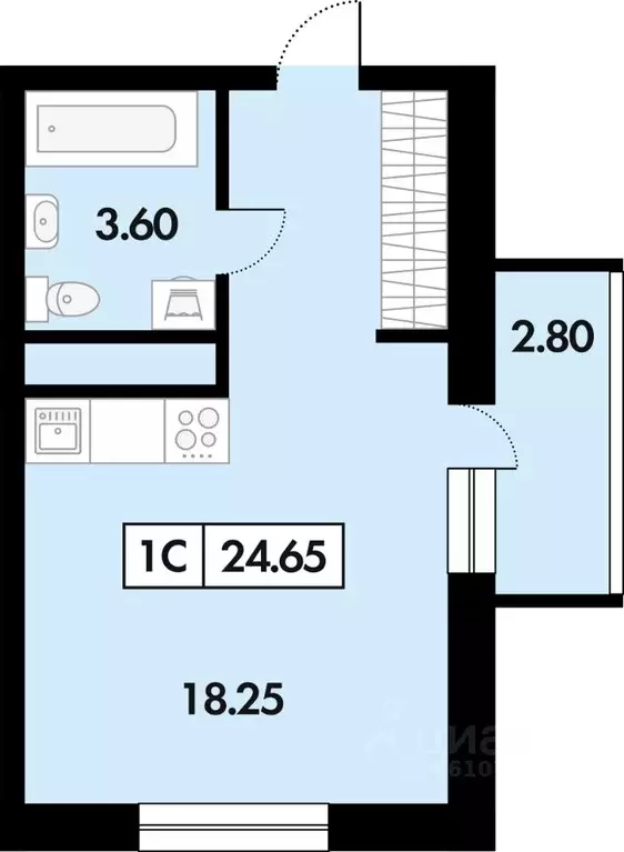 Студия Рязанская область, Рязанский муниципальный округ, с. Дядьково ... - Фото 1