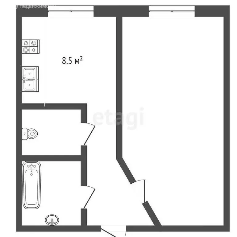 1-комнатная квартира: Омск, проспект Мира, 104 (38.2 м) - Фото 0