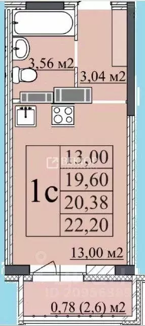 Студия Ярославская область, Ярославль Суздальское ш., 33 (20.38 м) - Фото 2