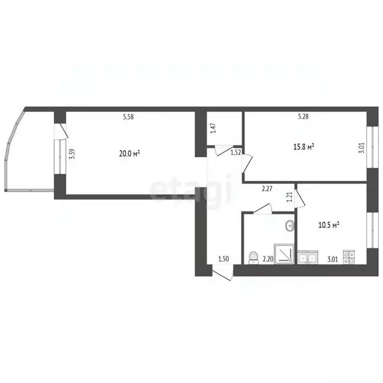 2-к кв. Самарская область, Самара Революционная ул., 130 (63.5 м) - Фото 2