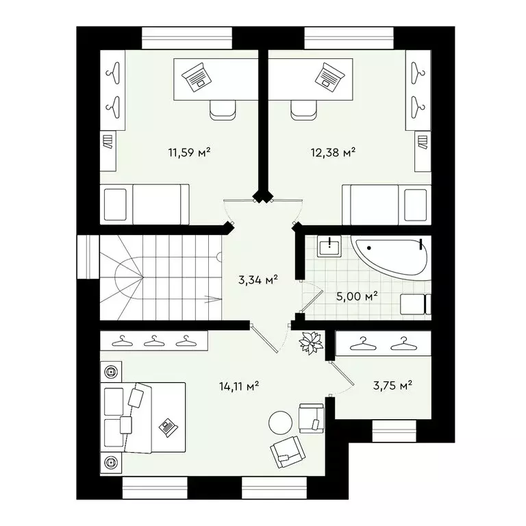 4-комнатная квартира: Тюмень, улица Алексея Рогожина, 47 (104.9 м) - Фото 1