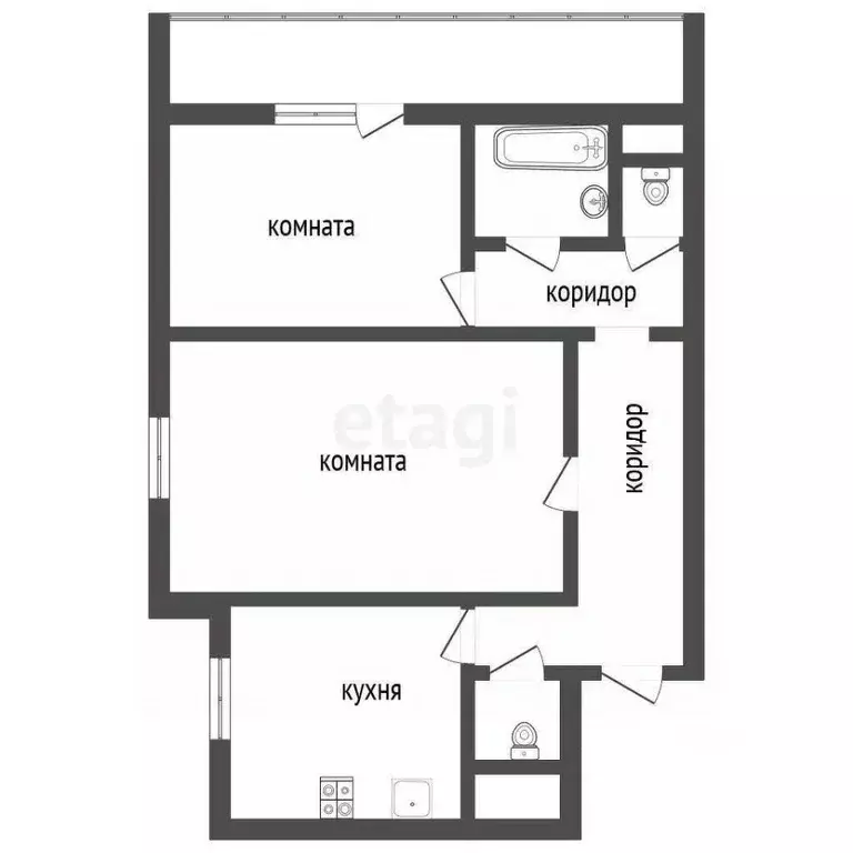 2-к кв. Воронежская область, Воронеж ул. Владимира Невского, 12 (51.8 ... - Фото 2