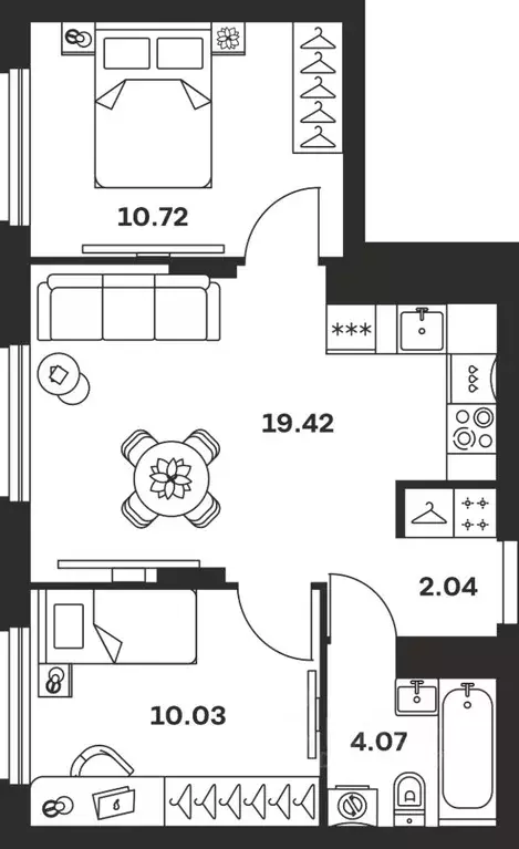 2-к кв. Тульская область, Тула ул. Самоварная, 21/1 (46.28 м) - Фото 1