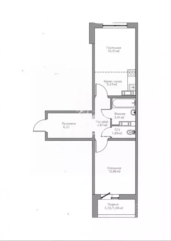 1-к кв. Оренбургская область, Оренбург ул. Березка, 21 (45.6 м) - Фото 2