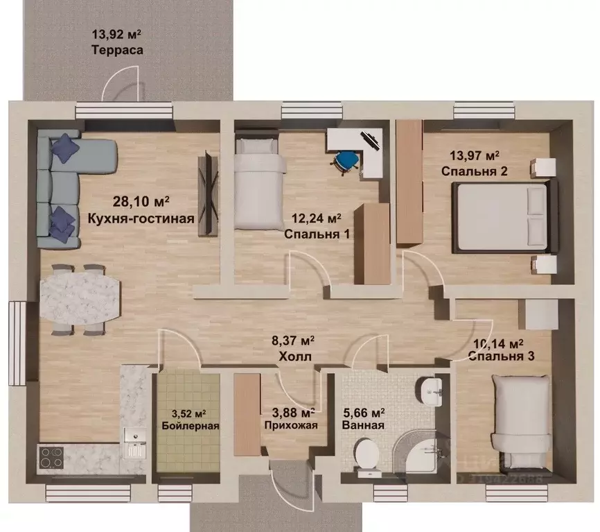 Дом в Челябинская область, Красноармейский муниципальный округ, пос. ... - Фото 1