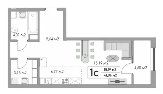 Квартира-студия: Оренбург, Яицкая улица, 9 (41.06 м) - Фото 1