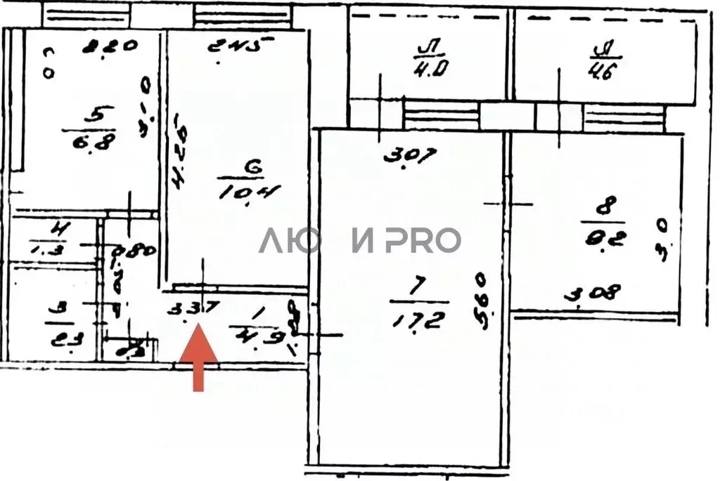 3-к кв. Башкортостан, Уфа ул. Гафури, 19 (52.4 м) - Фото 2