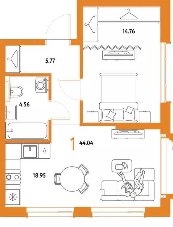 1-к кв. Московская область, Мытищи Страна.Парковая жилой комплекс ... - Фото 1