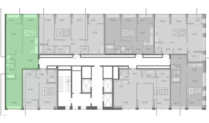1-к кв. Свердловская область, Екатеринбург ул. Мира, 47 (46.2 м) - Фото 2