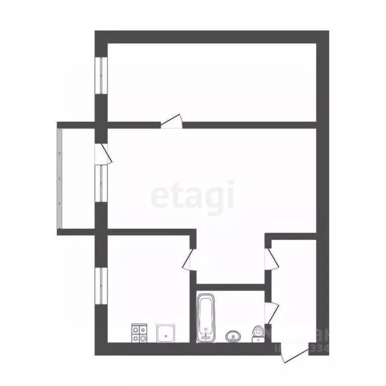 2-к кв. Тюменская область, Тюмень ул. Республики, 192 (44.0 м) - Фото 2