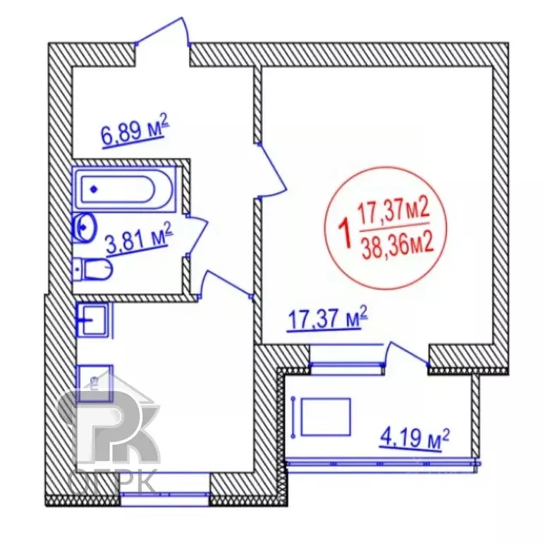 1-к кв. Башкортостан, Уфа ул. Летчиков, 1/8 (35.3 м) - Фото 1