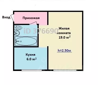 1-к кв. Московская область, Раменское Коммунистическая ул., 16 (30.8 ... - Фото 1