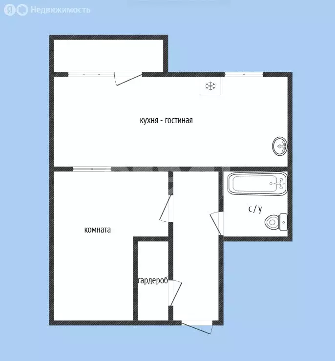 1-комнатная квартира: Абакан, проспект Дружбы Народов, 41А (31.9 м) - Фото 1