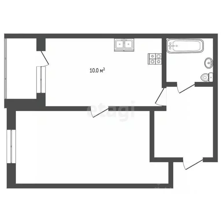 1-к кв. Ростовская область, Ростов-на-Дону Привокзальная ул., 3/1 ... - Фото 2