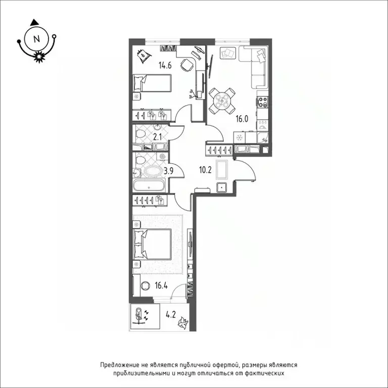 2-к кв. Омская область, Омск Зеленая река мкр,  (65.3 м) - Фото 0