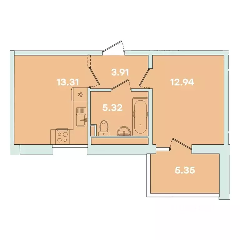 1-к кв. Иркутская область, Иркутск ул. Петрова, 18 (40.83 м) - Фото 0