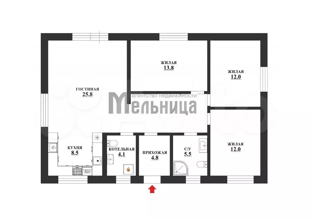 Дом 100 м на участке 4,8 сот. - Фото 0