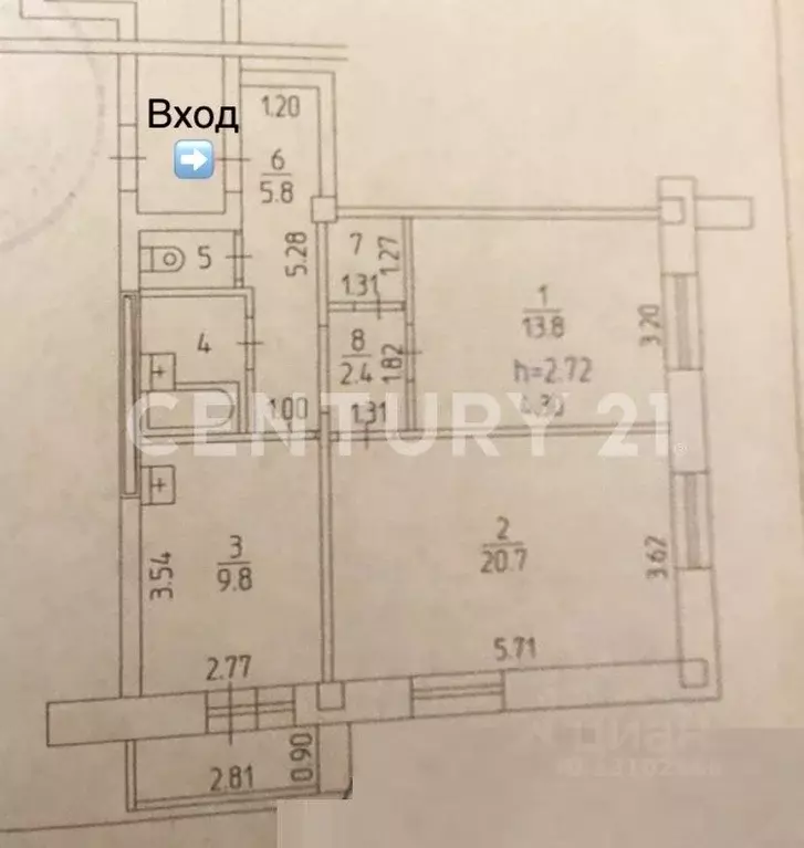 2-к кв. Пермский край, Пермь ул. Александра Щербакова, 43а (58.7 м) - Фото 1