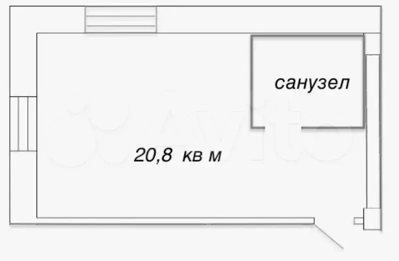 Квартира-студия, 20,8 м, 1/8 эт. - Фото 0