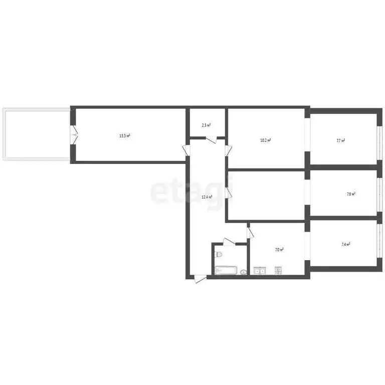 3-комнатная квартира: Феодосия, Крымская улица, 82А (108.5 м) - Фото 1