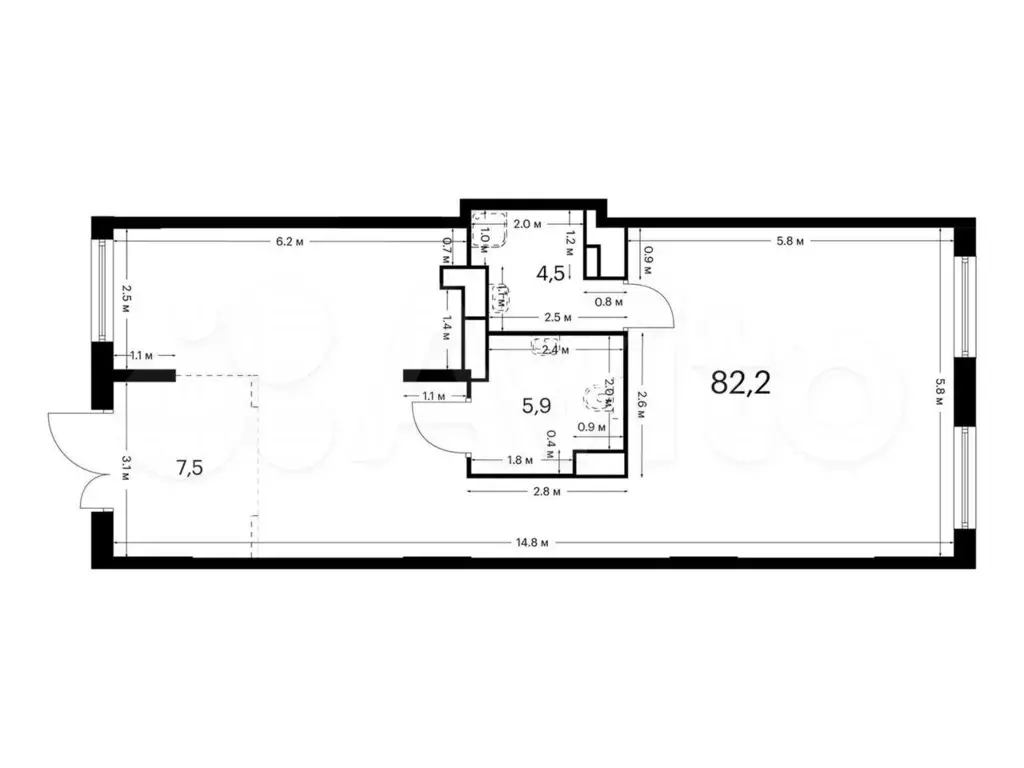 Продам помещение свободного назначения, 82.2 м - Фото 0