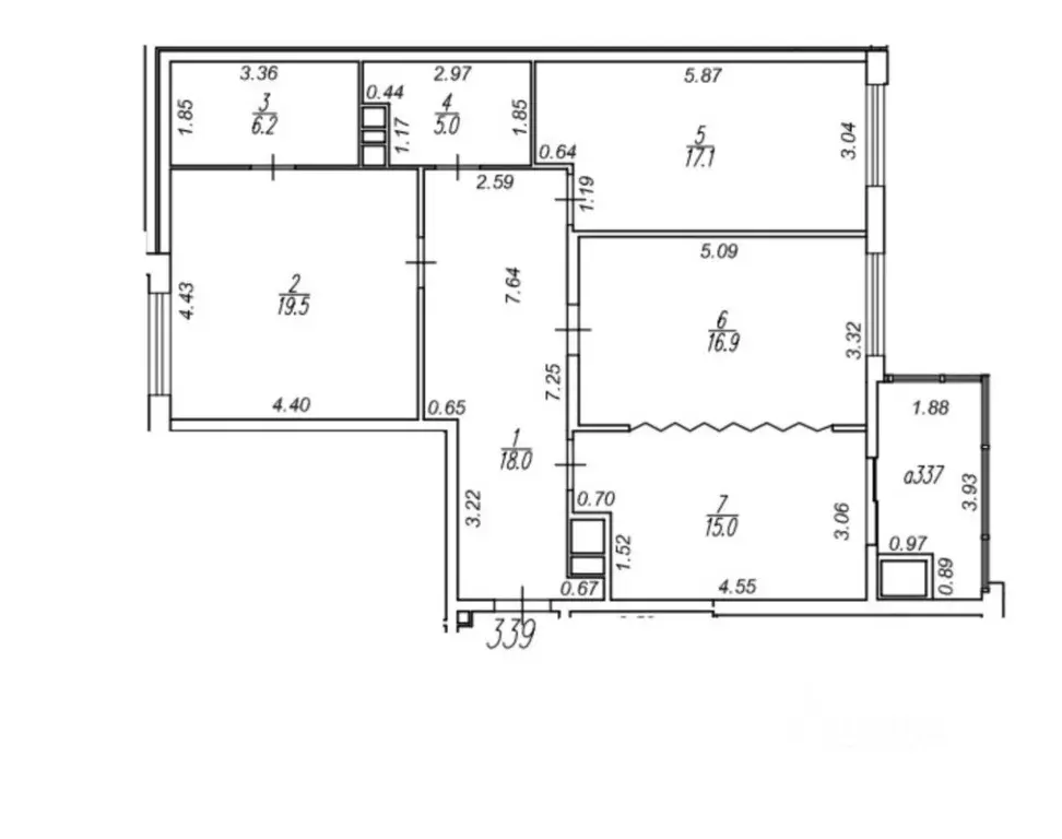 3-к кв. Рязанская область, Рязань Касимовское ш., 30 (97.7 м) - Фото 1