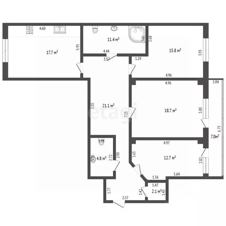 3-к кв. Ростовская область, Ростов-на-Дону просп. Михаила Нагибина, ... - Фото 1
