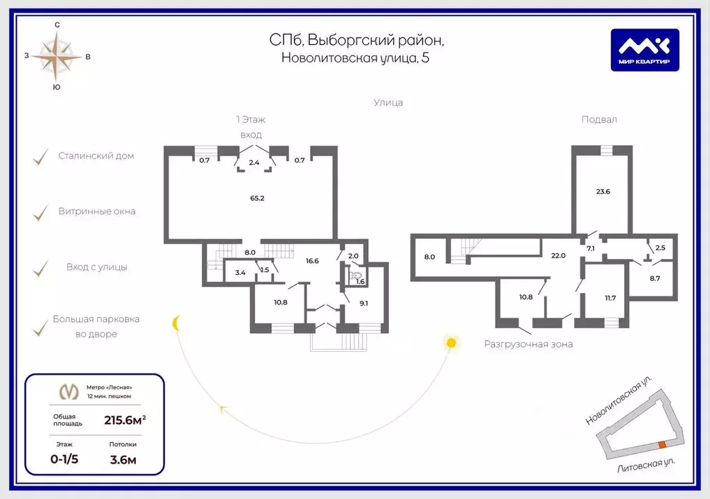Помещение свободного назначения в Санкт-Петербург Новолитовская ул., 5 ... - Фото 2