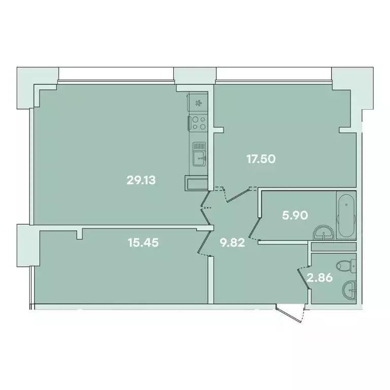 2-к кв. Иркутская область, Иркутск ул. Петрова, 16 (80.68 м) - Фото 0