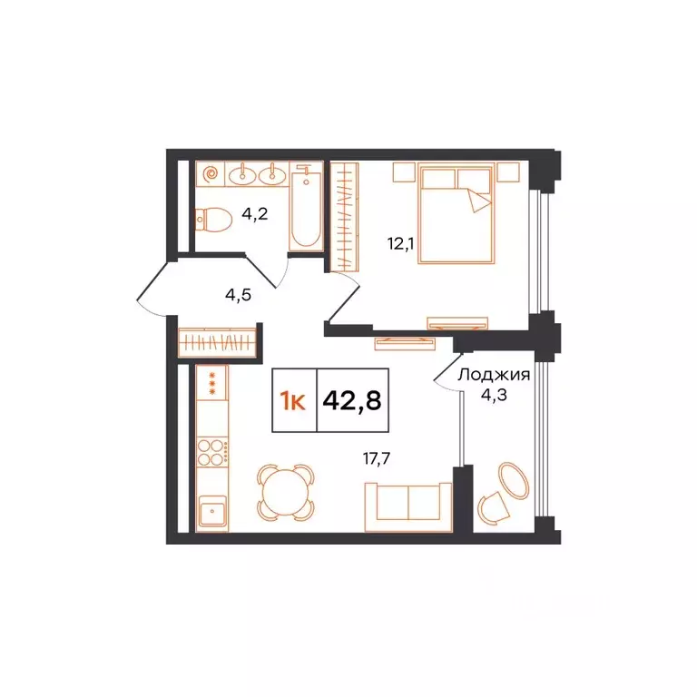 1-к кв. Свердловская область, Нижний Тагил 1-й кв-л, Александровский ... - Фото 1
