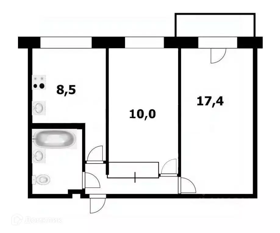Продаётся 2-к квартира, 44.1 м - Фото 1