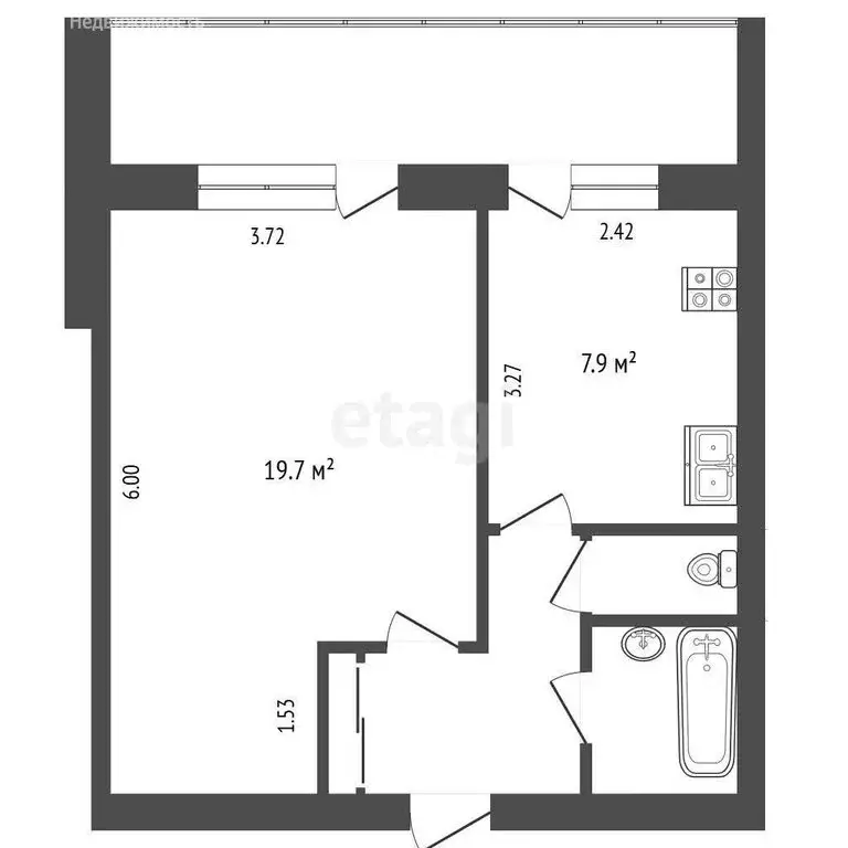 1-комнатная квартира: Тюмень, Широтная улица, 119 (36 м) - Фото 0