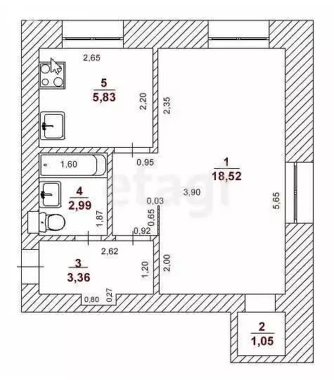 1-комнатная квартира: Ульяновск, Западный бульвар, 18 (32 м) - Фото 0