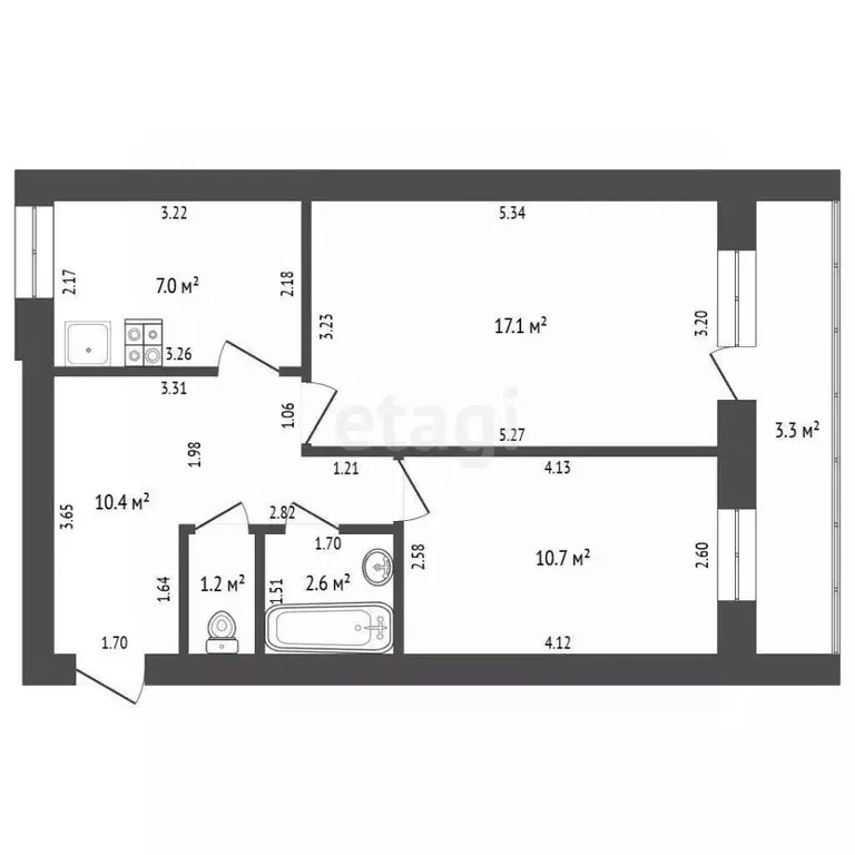 2-к кв. Мордовия, Саранск Коммунистическая ул., 10 (49.0 м) - Фото 2
