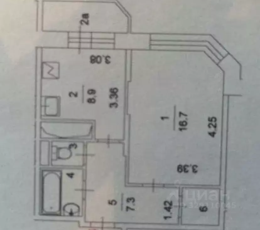 1-к кв. Москва ул. Гарибальди, 11 (38.7 м) - Фото 2